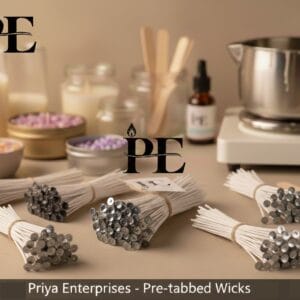 Pre tabbed Wax Coated Eco Braided Candle Wick