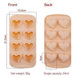 Silicon Mould – 8 Cavity Heart (cm010)