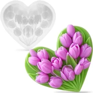 Silicon Mould – Heart Tulip (CM026)