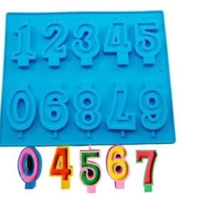 Silicon Mould – 10 cavity Birthday Number