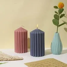 Silicon Mould – Ribbed Teal Pillar (CM017)