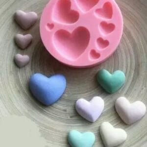 Silicon Mould – 8 pcs Heart Topper