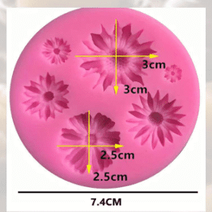 Silicon Mould – 6 flower topper (CM039)