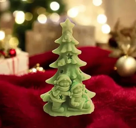 Silicon Mould - Xmas Tree with Children - Image 2