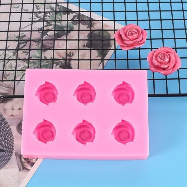 Silicon Mould - 6 pcs Rose - Image 3