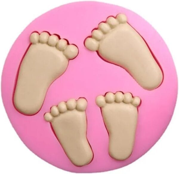 Silicon Mould - Baby Feet Topper