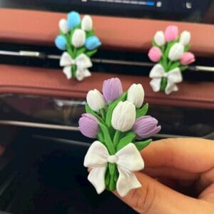 Silicon Mould- 2d Tulip Flower Pot (CM137)