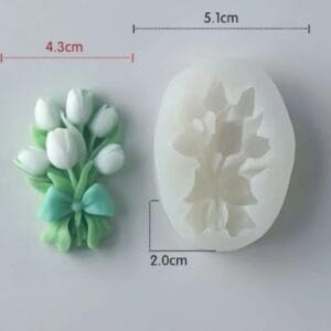 Silicon Mould- 2d Tulip Flower Pot (CM137)