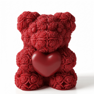 Silicon Mould- Rose Heart  Teddy (CM148)