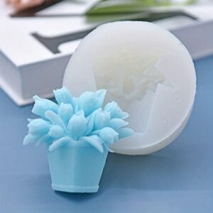 Silicon Mould- 3D Tulip Flower Pot (CM138)