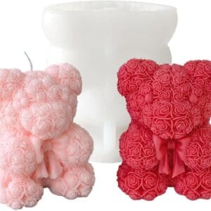 Silicon Mould- Rose Heart  Teddy (CM148)