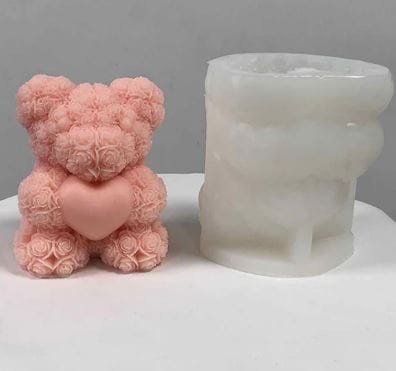 Silicon Mould- Rose Heart Teddy (CM148) - Image 5