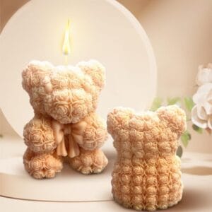 Silicon Mould- Rose Heart  Teddy (CM148)