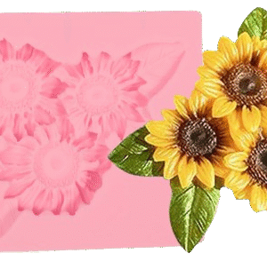 Silicon Mould – 4 Cavity Sunflower (CM013)