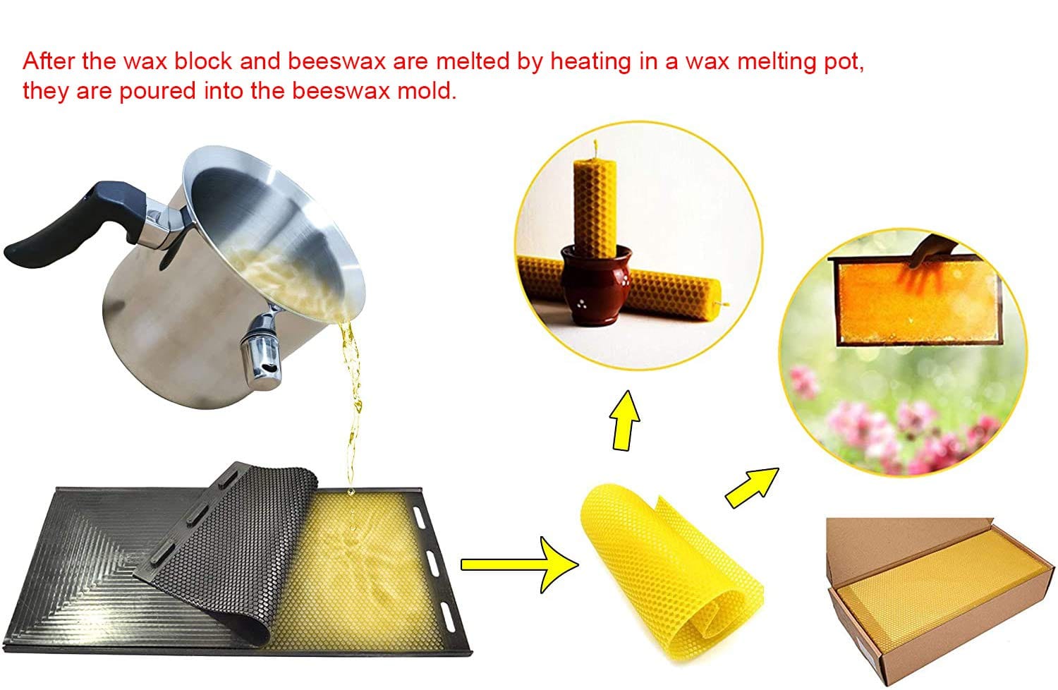 Silicon Mould- Honeycomb Beeswax Pillar Candle Mold - Image 5