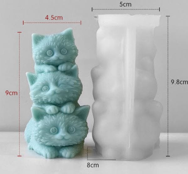 Silicon Mould - 3 Cat Family (CM183) - Image 4
