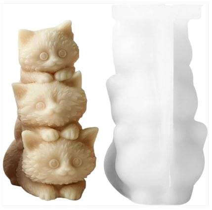 Silicon Mould - 3 Cat Family (CM183) - Image 3