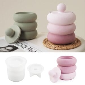 Silicon Mould for Concrete / Resin art | 3 Line Jar CR008