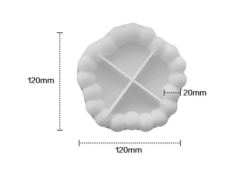 Silicon Mould for Concrete / Resin art | Flower Plate CR015 - Image 2