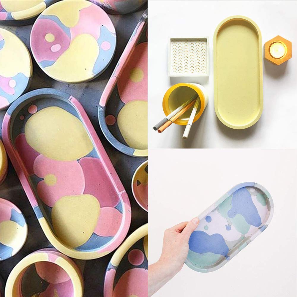 Silicon Mould for Concrete / Resin art | Oval Plate CR017