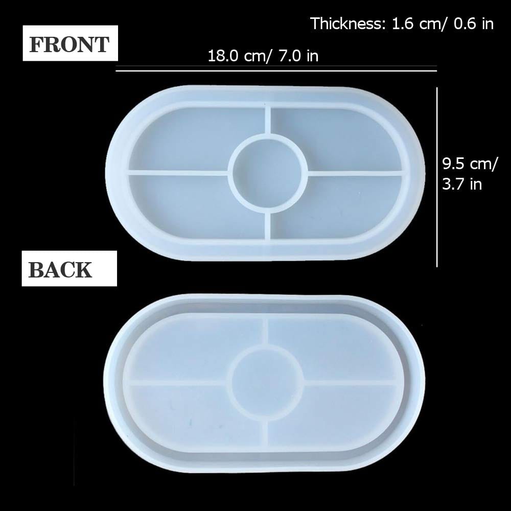 Silicon Mould for Concrete / Resin art | Oval Plate CR017 - Image 2