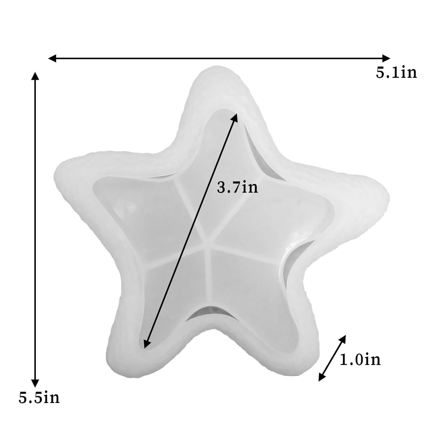 Silicon Mould for Concrete / Resin art | Star Plate CR018 - Image 2