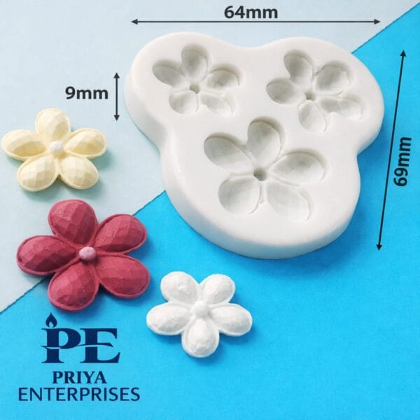 Silicon Mould - Floral trio (CM203)