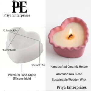 Silicon Mould for Concrete / Resin art | Heart Bowl (CR043)