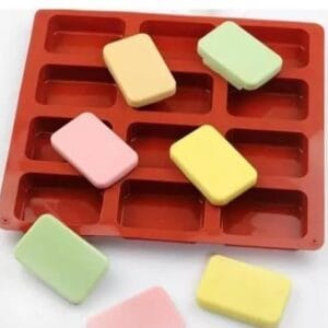 Silicon Mould | 12 Cavity Rectangle – 75 Gms