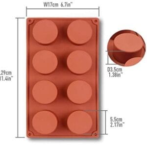 Silicon Mould | 8 Cavity Round – 100 gms